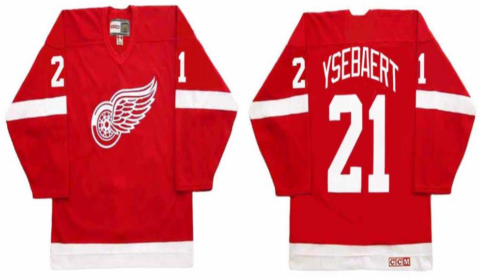 2019 Men Detroit Red Wings #21 Ysebaert Red CCM NHL jerseys->detroit red wings->NHL Jersey